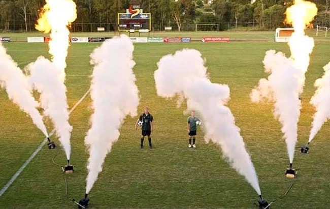 CO2 cannon burst at a Canberra dance floor moment