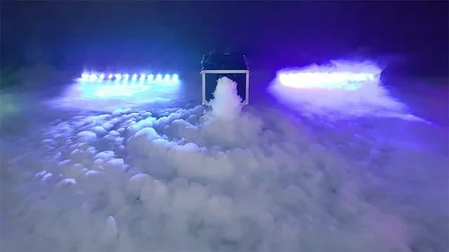 Dry ice fog machine cloud effect at a Canberra wedding reception